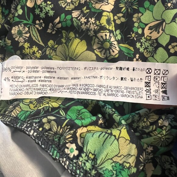 NEW Zara Hippie Boho Floral Flared High-Waisted Pants, Size M - Picture 15 of 15